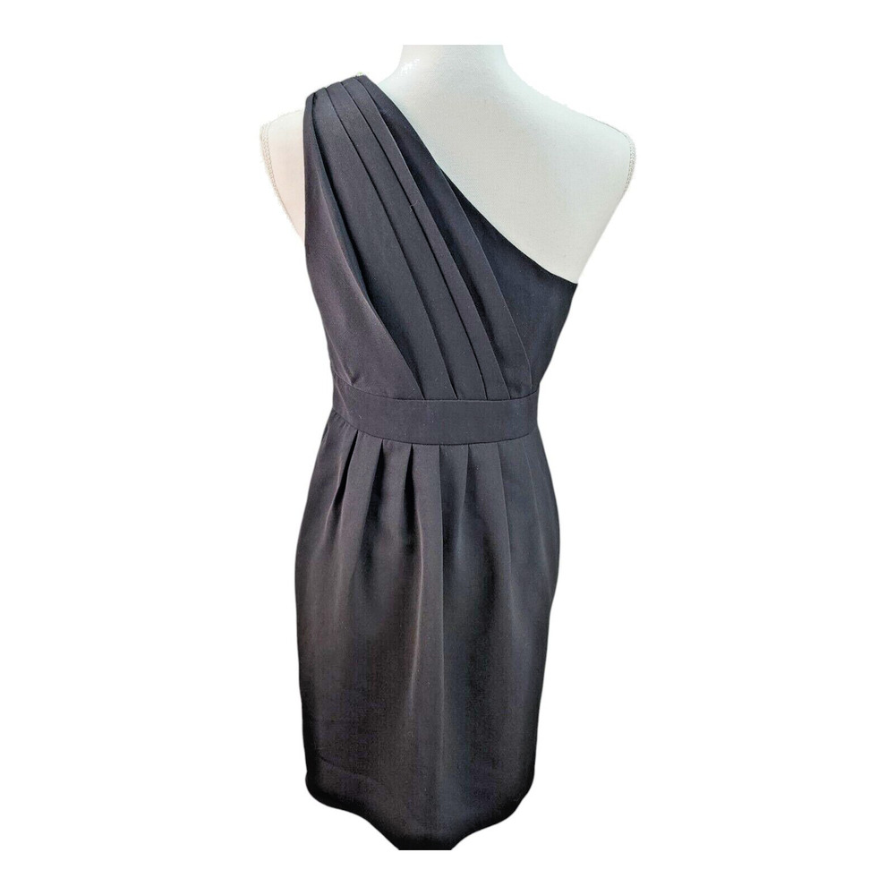 Shoshanna Sexy LBD Dress Womens 4 Black One Shoulder Gem Embellished Cocktail Pa - Picture 7 of 12